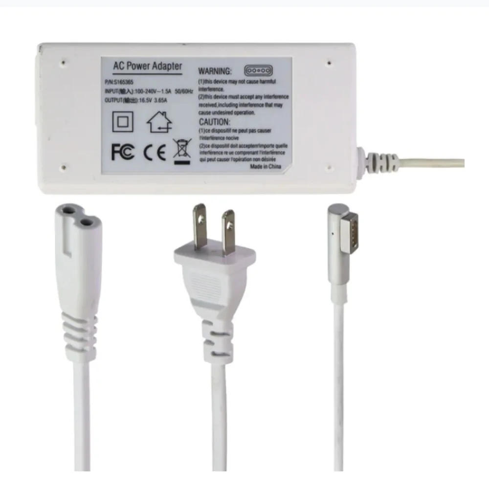 Replacement Power Supply Adapter S165365 White 16.5V for MacBook